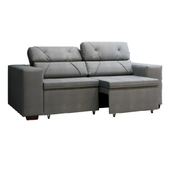 Sofá Retrátil Reclinável 3 Lugares Suede – Phormatta Evolution SMP