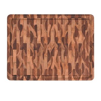 Tábua para Churrasco Tramontina Retangular em Madeira Invertida Teca com Acabamento em Óleo Mineral 45×35 cm.