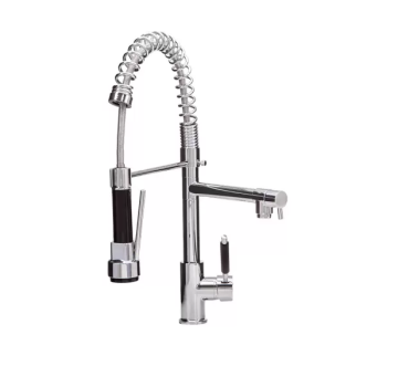 Torneira para Cozinha Gourmet Dupla de Mesa – com Monocomando Cromada Nell AM-2679