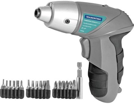 Parafusadeira 1/4” A Bateria Ni-cd 4,8v 21 Peças Tramontina