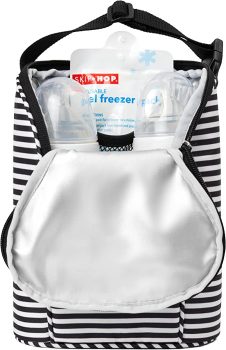 Bolsa Térmica Listrada, Preto e Branco, Skip Hop