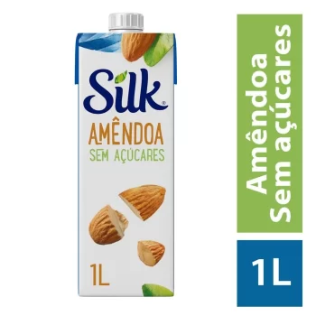 Bebida Vegetal Silk Amêndoa Sem Açúcar 1L
