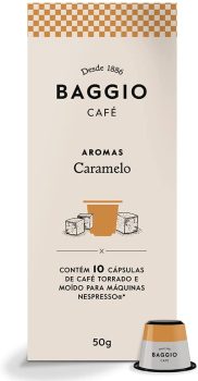 Cápsulas de Café Aroma Caramelo Baggio Café, compatível com Nespresso, contém 10 cápsulas