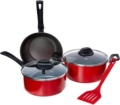 Conjunto de Panelas, Garlic, Vermelho, Pacote de 4, Brinox