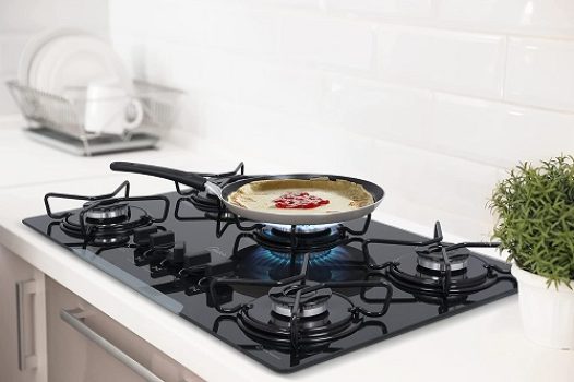 Cooktop à Gás 5 Bocas Midea, com Mesa de Vidro, Bivolt