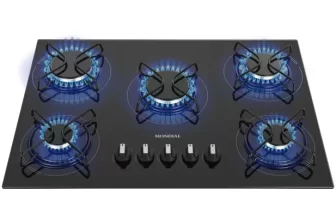 Cooktop 5 Bocas Mondial a Gás GLP Preto – CTG-02