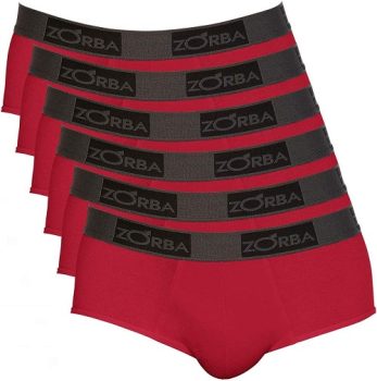 Kit 6 Cuecas Slip Comfort, Zorba, Masculino