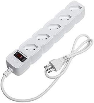 Intelbras Protetor Eletrônico com 5 tomadas EPE 205 Branco, 1m