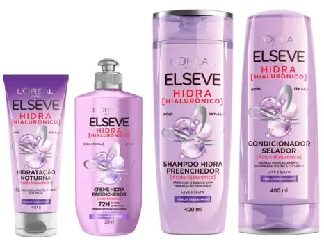 Kit Elseve Shampoo Preenchedor + Condicionador – Selador + Creme de Tratamento + Creme de Pentear