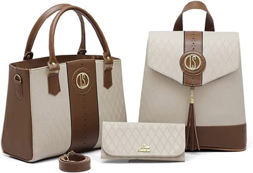 Bolsas Feminina Kit 3 Peças Bolsa Mochila Mais Carteira