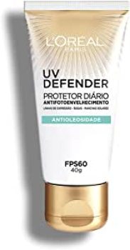 Protetor Solar Facial L’Oréal Paris UV Defender Antioleosidade FPS 60, 40g, Incolor