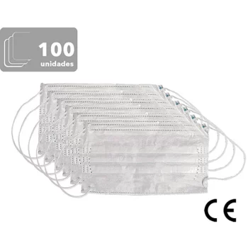 Máscaras Descartável Triplas Tnt Com Elástico E Clip Nasal – 100 Unidades