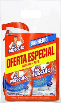Kit Desinfetante Banheiro Mr Músculo 500ml Borrifador + Refil 400ml, Mr. Músculo