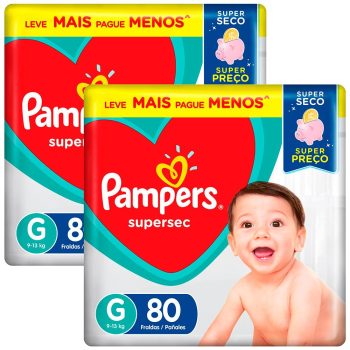 Fralda Pampers Supersec G – 160 Unidades