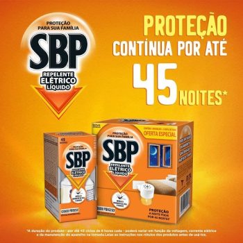 Repelente Elétrico Líquido SBP 45 Noites Novo Aparelho + Refil
