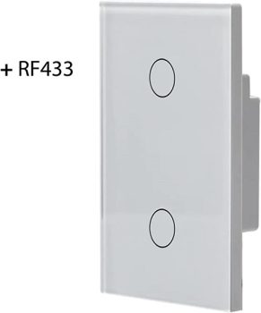 Interruptor Touch Inteligente 2 Botões com RF433 – Alexa, Google e Siri