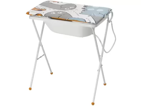 Banheira de Bebê com Suporte e Trocador – Galzerano Standard II Dino Colorida