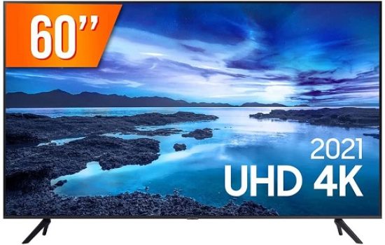 Smart TV LED 60″ 4K UHD Samsung UN60AU7700 – Wifi, HDMI, USB