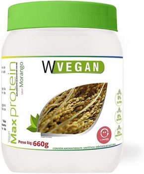 W Vegan Max Protein 660g Morango – Proteina Arroz e Ervilha