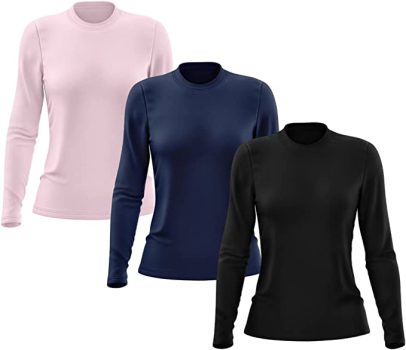 Kit 3 Camisetas Feminina Manga Longa Proteção Solar UV 50