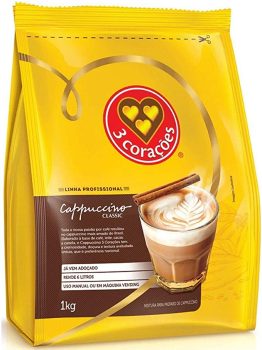Cappuccino, Classic, Pacote, 1kg, 3 Corações