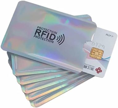 6 Envelopes Rfid Bloqueador Cartão De Crédito Contactless prata