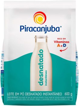 Leite Pó Desnatado Instântaneo Piracanjuba Pouch 600g
