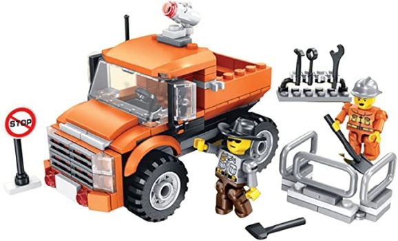 Brinquedo Blocos De Montar – Cidade Caminhao De Apoio – 171 Pcs – Marca Tudo