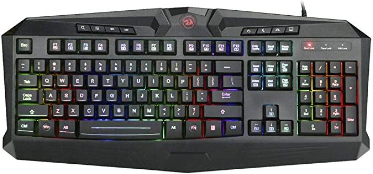 Redragon TECLADO GAMER HARPE RGB K503RGB PRETO, Full Sized