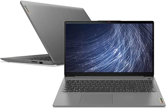 Notebook Lenovo Ultrafino IdeaPad 3 Ryzen 5 5500U 8GB 256GB SSD Prata 15.6″ Linux