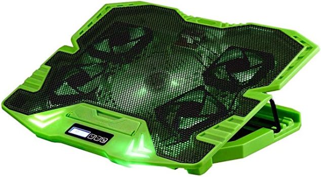Master Cooler Gamer Verde Com Led Warrior, Suporte de Notebook – AC292, 30 x 37 cm