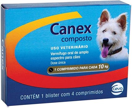 Ceva Vermífugo Canex Composto para Cães, 4 Comprimidos