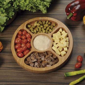 Gamela Com 5 Divisórias Bamboo Mor