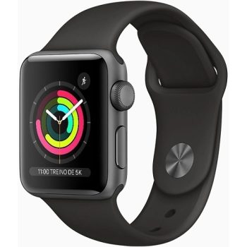 Apple Watch Series 3 (GPS) 38mm Caixa Cinza Espacial de Alumínio com Pulseira Esportiva