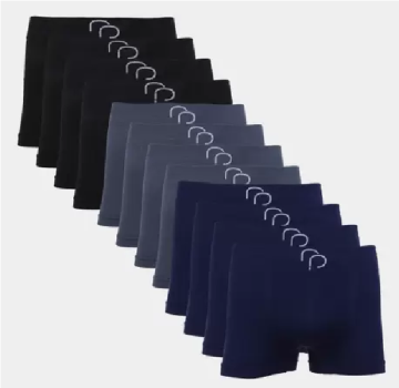 Kit Cuecas Boxer RP Basic Com 12 Peças