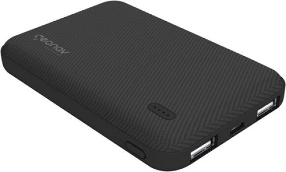 Carregador Portátil Universal 5.000mAh, 2 portas USB, Led Indicador de bateria, Preto, ES5KBK,Geonav