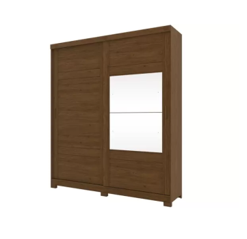 Guarda-roupa Casal com Espelho 2 Portas de Correr – 3 Gavetas Henn Zambezy