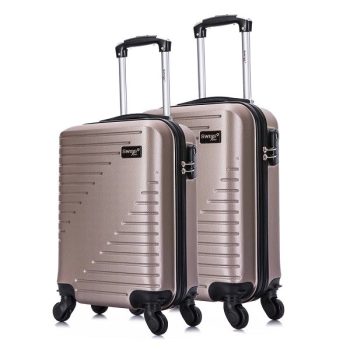 Conjunto Mala de Viagem pp e P Chicago Swiss Move Champagne