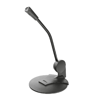 Microfone de Mesa Primo Trust 21674 3.5mm Ângulo Ajustável Cabo de 1.8m – T21674