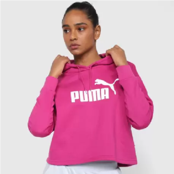 Moletom Puma Cropped C/ Capuz Feminino