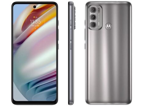 Smartphone Motorola Moto G60 128GB Prata 4G – 4GB RAM Tela 6,8” Câm. Tripla + Selfie 32MP