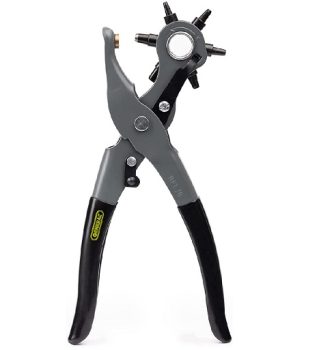 General Tools Furador de couro – 6 tamanhos de vários furos para couro, borracha e plástico – hobbies e artesanato 21,5 cm