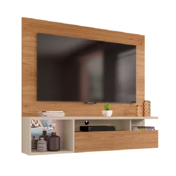 Painel Bancada Para TV Até 55 Polegadas Black Marrom Caemmun