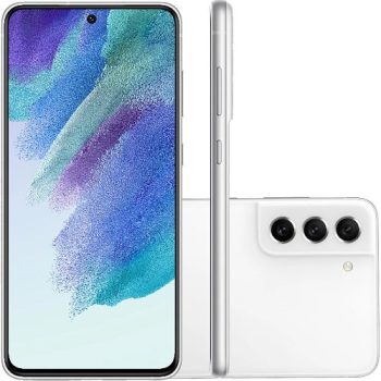 Smartphone Samsung Galaxy S21 FE 5G Branco 128GB, 6GB RAM, Tela Infinita de 6.4”, Câmera Traseira Tripla, Android 11 e Processador Octa-Core