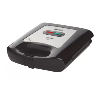 Sanduicheira Mallory Grill Max 750W – Antiaderente Preto e Inox