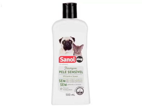 Shampoo Cachorro e Gato Pele Sensível – Sanol Dog 500ml