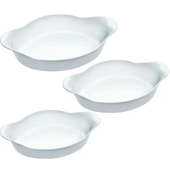 Jogo de Assadeiras Ovais 3 peças – Opaline Marinex