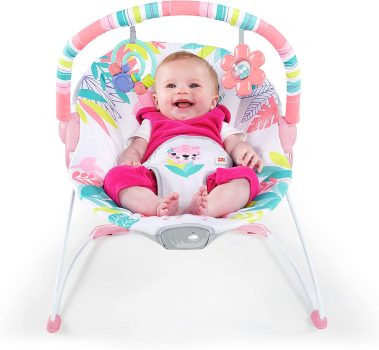 Bright-Starts Flamingo Vibes Vibrating Bouncer, Multicor