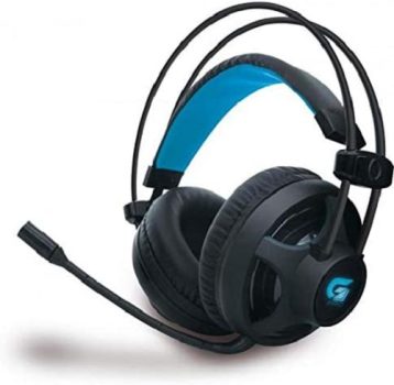 Fortrek H2 – Headset Gamer Pro Microfones e Fones de Ouvido, Preto (Leds Azul)