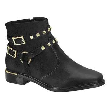 Bota Cano Curto Vizzano Tiras Tachas Feminina